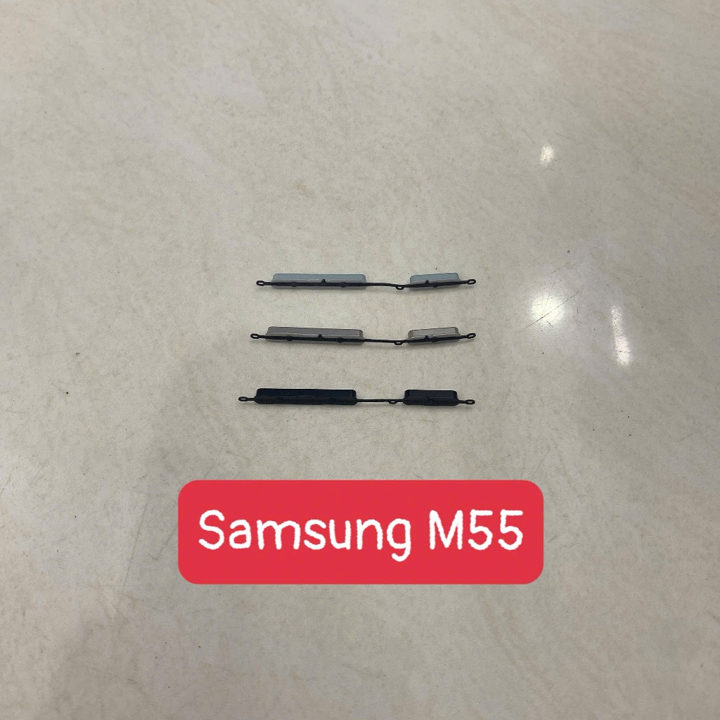 Nút nhựa bấm mở nguồn bên ngoài samsung M55, nút bấm on off  nút volume ss M556, nút nhựa chỉnh âm l