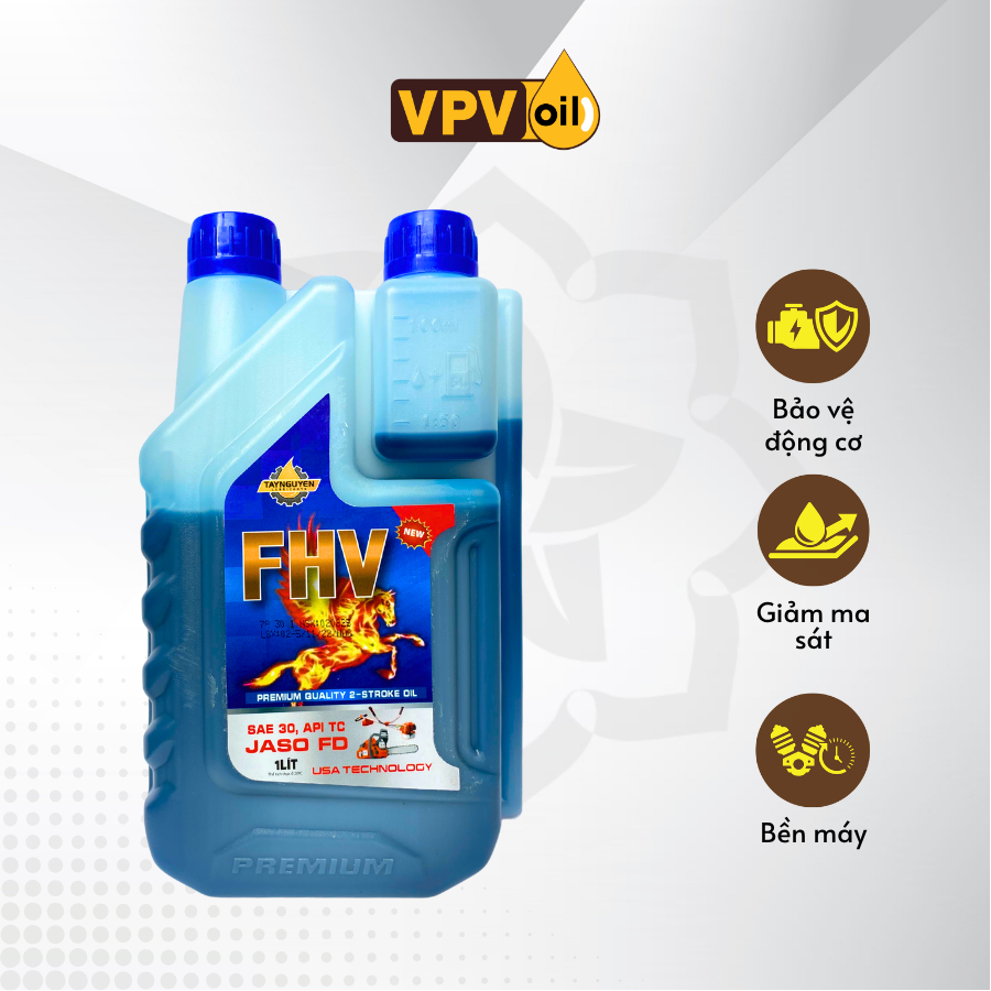 Dầu Nhớt FHV 2T Cao Cấp 1L Động Cơ Xe Máy Máy Cắt Cỏ - Hàng Chính Hãng
