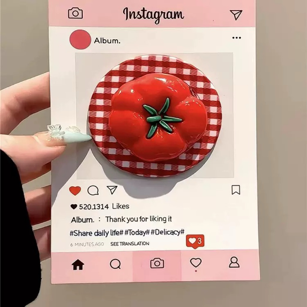 Giá đỡ điện thoại (Popsocket) hình cà chua 🍅, có magsafe - Dính như keo con chó 🐶