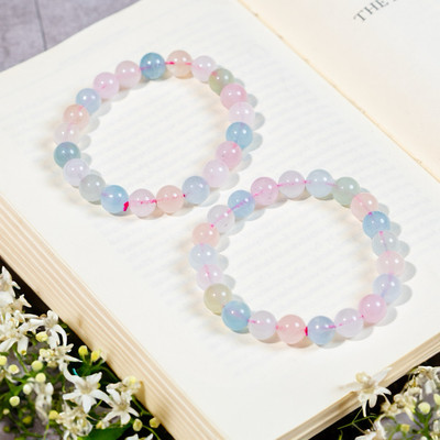 Chuỗi Thạch Anh Đa Bảo Mix Màu Kẹo Size 8-9ly Vòng Đá Phong Thủy Phù Hợp Các Bản Mệnh - Ngọc Trai Trường Thịnh