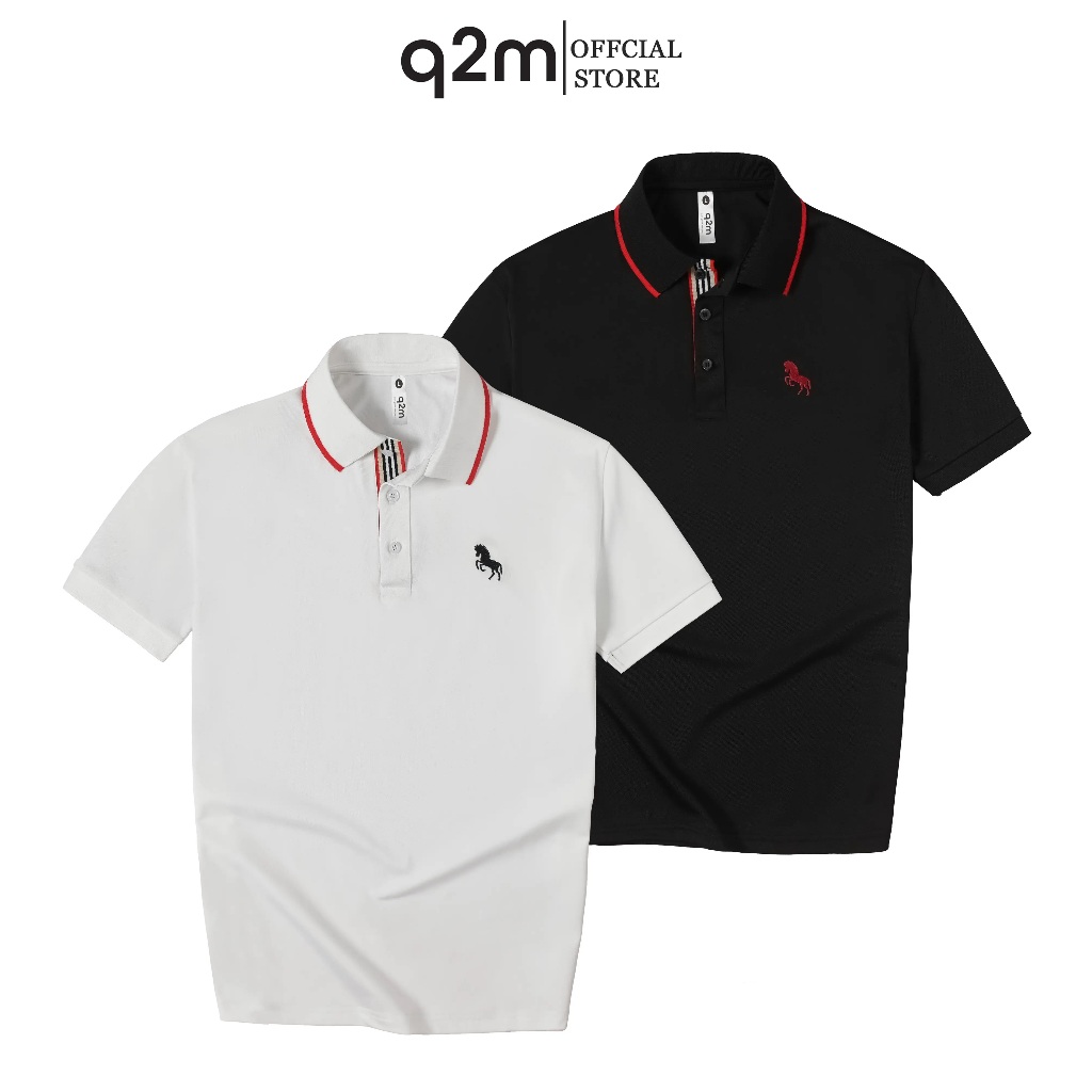 Áo Phông Polo Cổ Kẻ Đỏ q2m.100