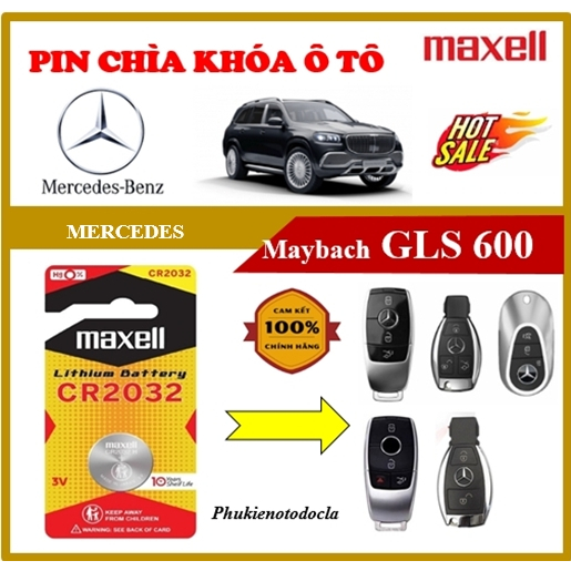 Pin khóa xe MERCEDES MAYBACH GLS600 hàng chính hãng sản xuất tại Japan 3V Maxcell