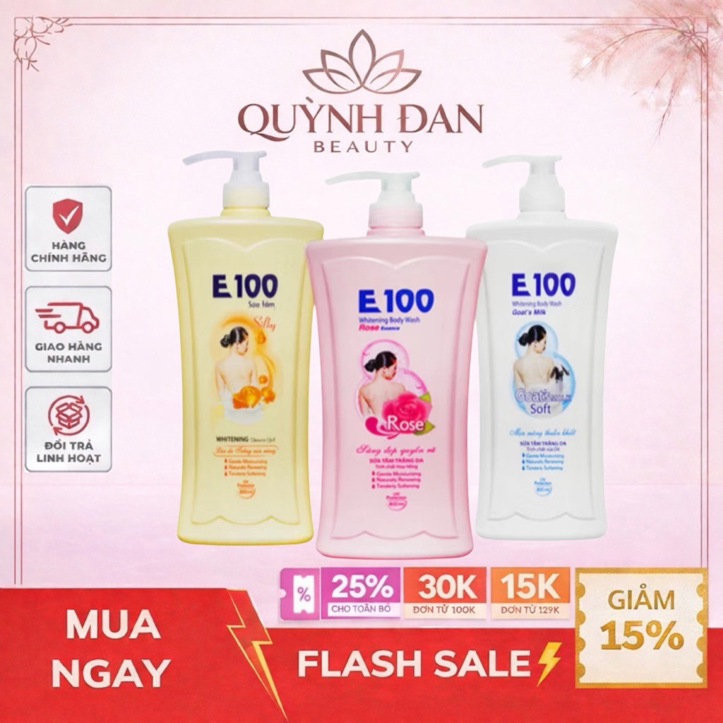 SỮA TẮM E100 SILKY  1200ML