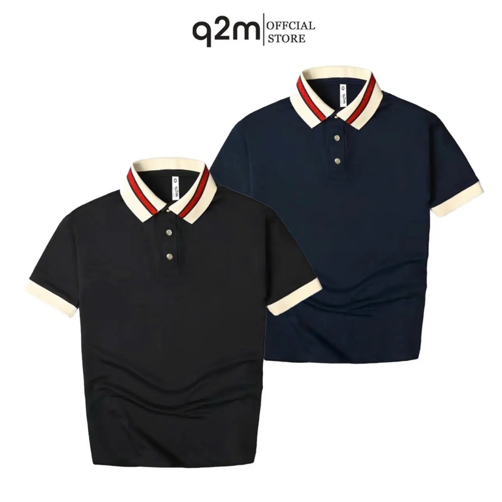 Áo Phông Polo Màu Xanh Than Đơn Giản Mã q2m.067