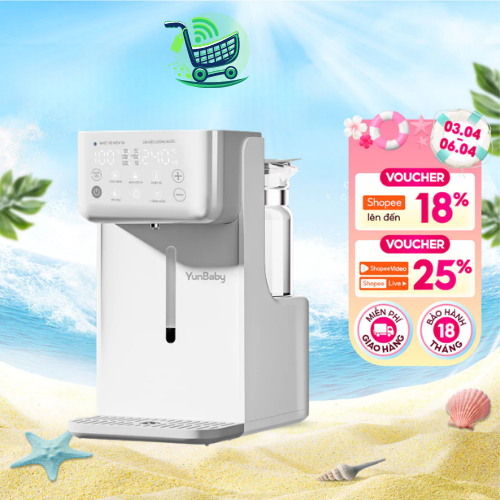 Máy Đun Nước Pha Sữa Yunbaby X23 Chuẩn Nhiệt Độ Khử Clo Bảo Hành 3 Năm