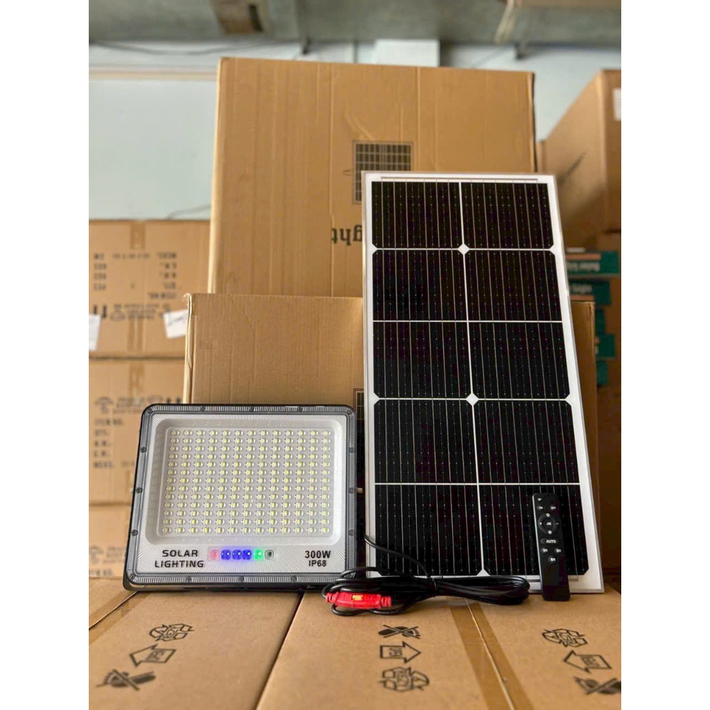 Đèn Năng Lượng Mặt Trời 300W MN300 | Mắt Ngọc Chống Chói | 169 LED 5054 | Pin 45000mAh | IP68
