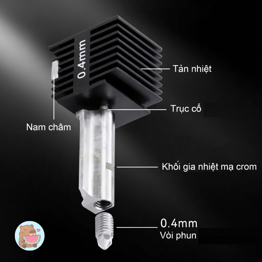 Đầu phun Bambulab A1/A1 mini bản cải tiến có thể thay thế đầu in và đầu in thép cứng thay thế