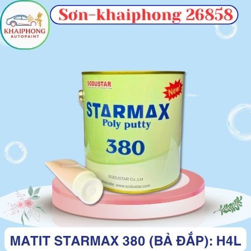 Bột bả đắp - Matit STARMAX 380 2k (H4kg gồm chất đóng rắn)
