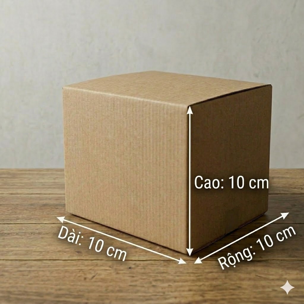 10x10x10 Combo 20 hộp đóng hàng kích thước 10x10x10 giá rẻ, siêu cứng 1 nâu