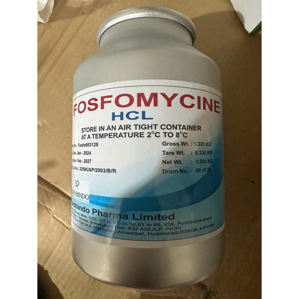 1 KG FOSFOMYCIN 98% ẤN ĐỘ