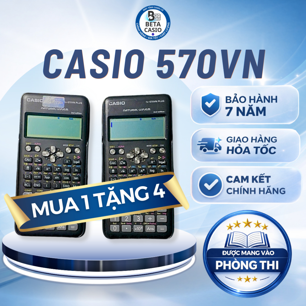 Máy tính casio FX-570VN cũ (độ mới 70-90%) CHÍNH HÃNG