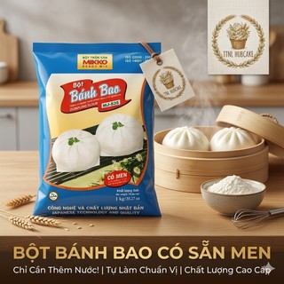 Bột trộn sẵn bánh bao Mikko - Bột trộn bánh bao có sẵn men chỉ cần thêm nước túi 1kg