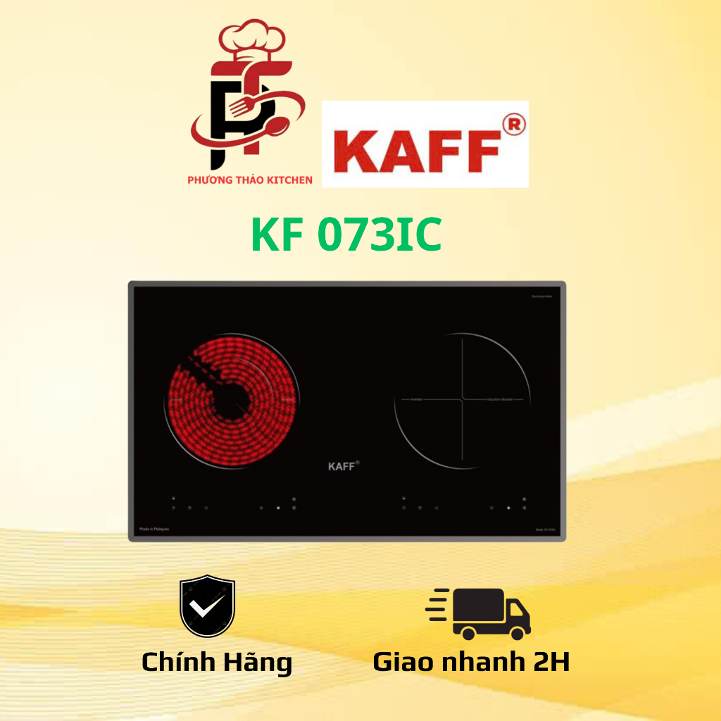 KF 073IC - Bếp 1 từ 1 hồng ngoại KAFF - Nhập khẩu nguyên chiếc - Vi mạch + công nghệ đời mới - An to