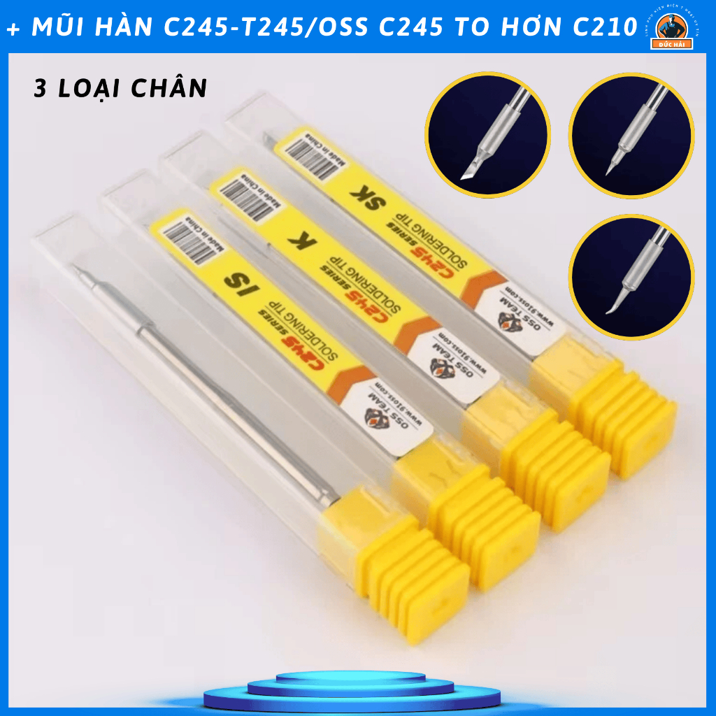 Mũi Hàn C245 -T245 ( Mũi To Hơn C210 ) Tương Thích Cho T245 OSS C245  Sửa Chữa