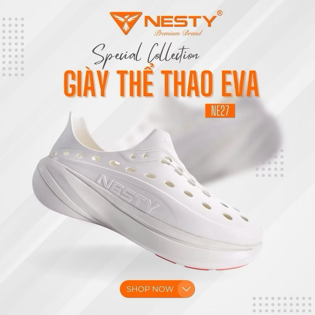 [NE27] Giày Thể Thao Eva Nesty NE27 Đúc Nguyên Khối Nhẹ Êm Thoáng Khí