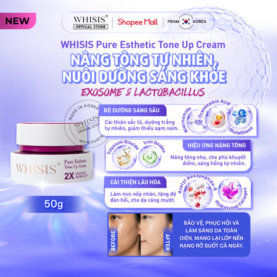 Kem dưỡng nâng tông làm sáng da - cải thiện lão hóa WHISIS Pure Esthetic Tone Up Cream 50g (Exosome Biome 365™)