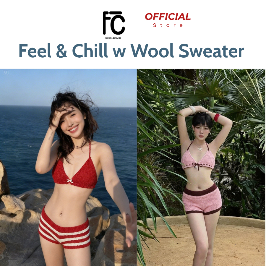 Set bikini len đi biển, quần đùi áo buộc dây nữ tính, quần mặc tại nhà mẫu hè 2026, giá rẻ tại xưởng | BigBuy360 - bigbuy360.vn