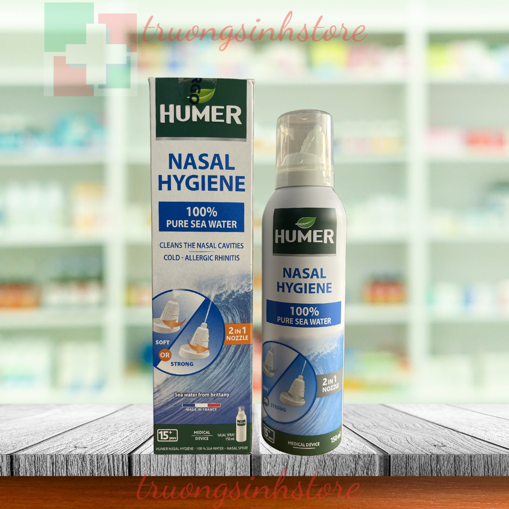 Dung dịch xịt mũi  Humer 150 Nasal Hygiene cho người lớn của Pháp (chai 150 ml)