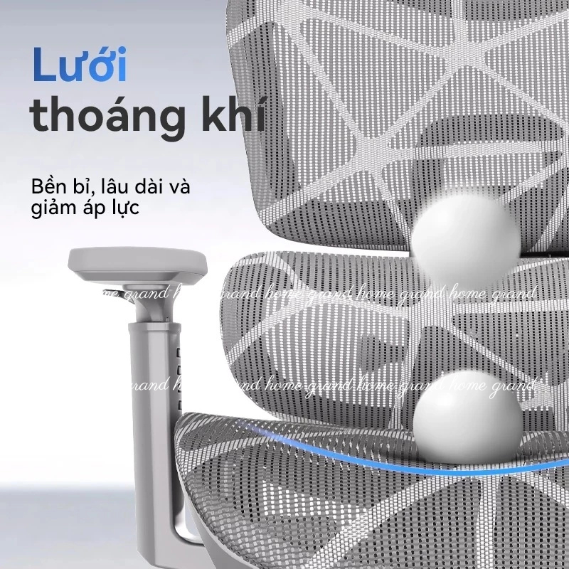 Ghế Công Thái Học LS902 Ghế Văn Phòng Lưới 3D Tựa Đầu Tay Vịn 4D Hỗ Trợ Cột Sống Có Gác Chân Ngả Lưng | BigBuy360 - bigbuy360.vn