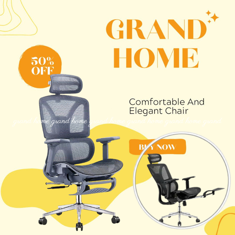 Ghế Công Thái Học LS902 Ghế Văn Phòng Lưới 3D Tựa Đầu Tay Vịn 4D Hỗ Trợ Cột Sống Có Gác Chân Ngả Lưng | BigBuy360 - bigbuy360.vn