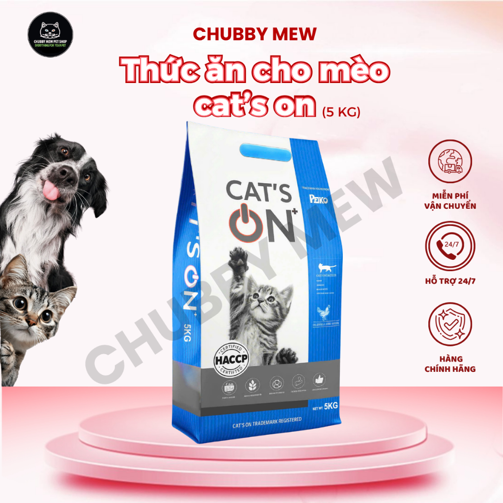 Combo 5kg Hạt thức ăn mèo Cat's ON  5kg - Petshop Chubby Mew