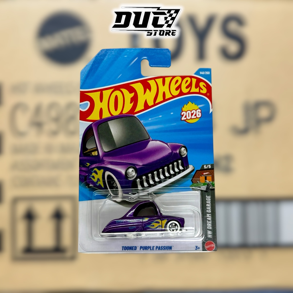 Ducstore Xe mô hình JJH54 Hot Wheels Tooned Purple Passion - basic G case 2026