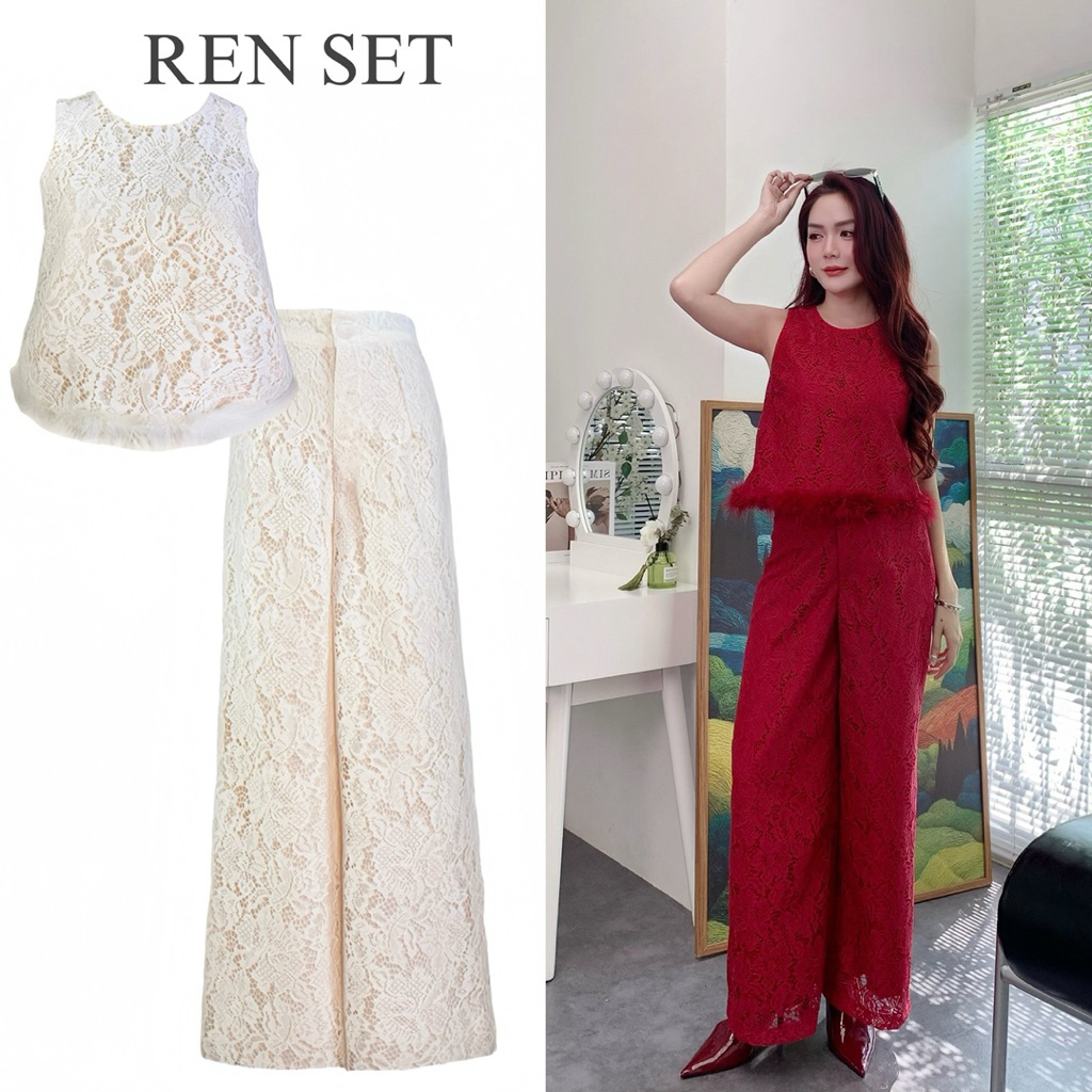 REN SET - Set áo babydoll và quần suông REN VÂN - ELVES DESIGN