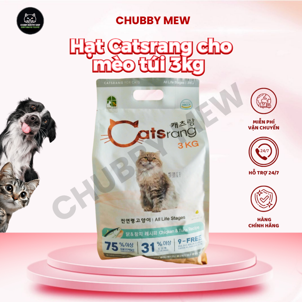 Thức ăn hạt Catsrang 3Kg-Chubby Mew