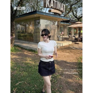 Quần Giả Váy Jeans Nữ Xanh Than Hè - 2026