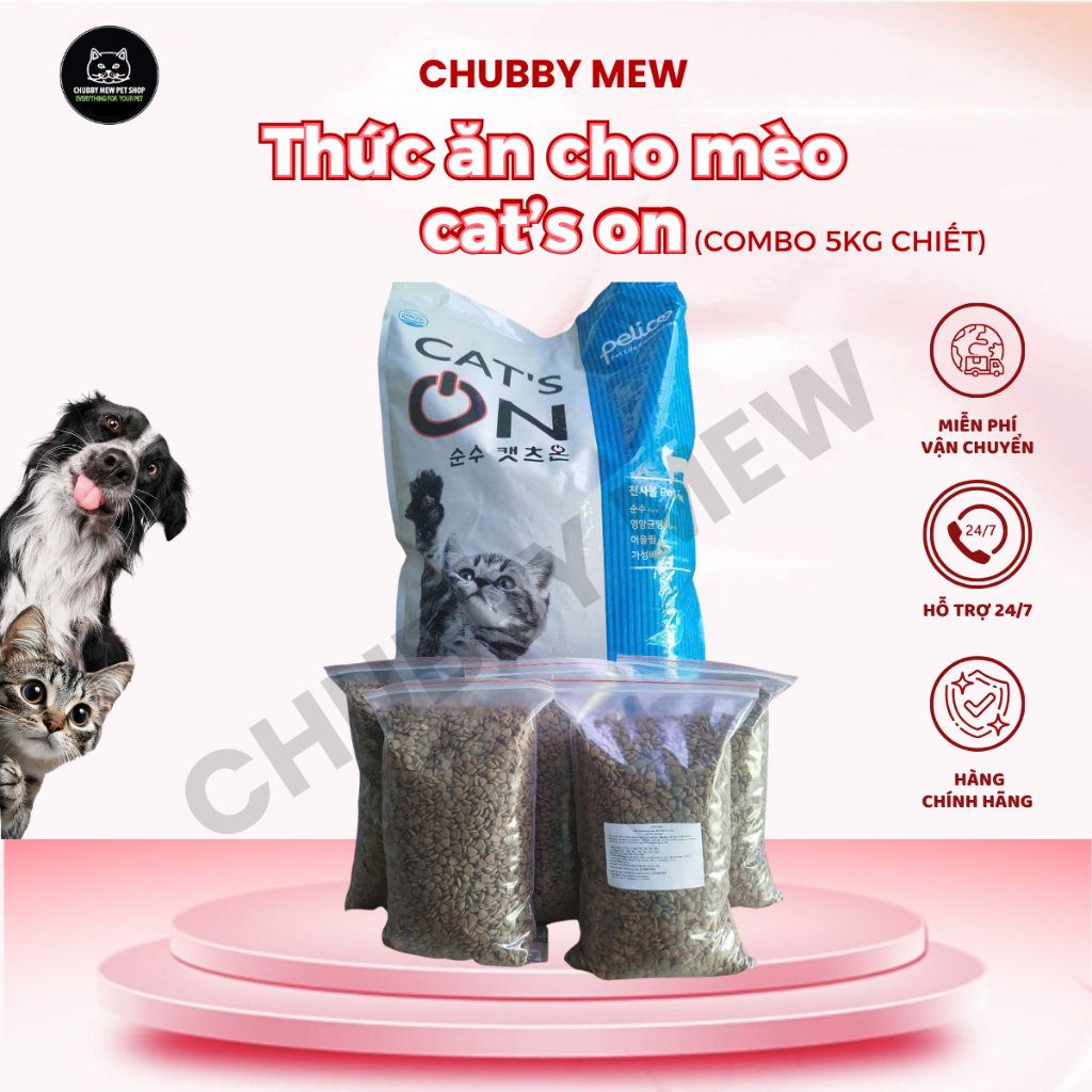 Combo 5kg chiết Hạt thức ăn mèo Cat's ON  5kg - Hạt thức ăn cho mèo-Chubby Mew