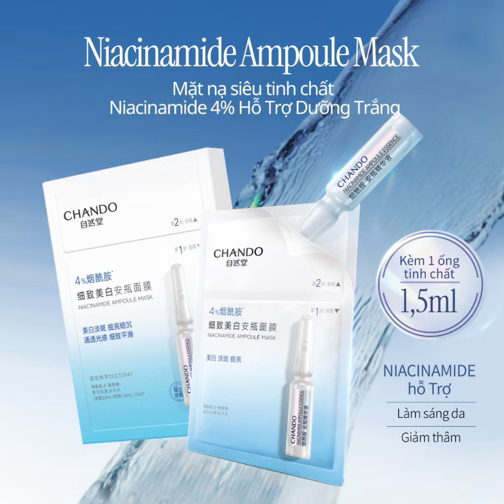 MẶT NẠ CHANDO 2 bước, ống tinh chất, PHỤC HỒI, SÁNG DA CHANDO HIMALAYA [CHÍNH HÃNG]