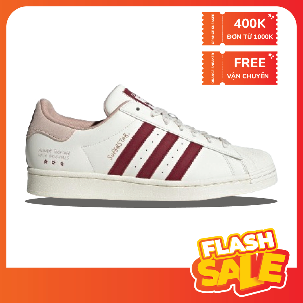 [ CHÍNH HÃNG ] Giày Adidas Superstar x YU NAGABA Superstar ‘Off White Burgundy’ IG3853 ♡