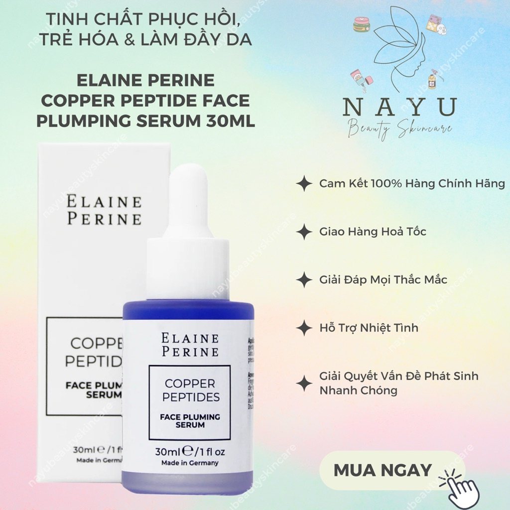 [HÀNG CÔNG TY] TINH CHẤT PHỤC HỒI, TRẺ HÓA & LÀM ĐẦY DA ELAINE PERINE COPPER PEPTIDE FACE PLUMPING S