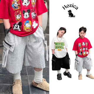 [DEAL MỞ BÁN] Quần Short Lửng Chất Liệu Mềm Mại Thoáng Mát Túi Khóa Trang Trí Form Hàn Quốc Cho Bé Trai Bé Gái