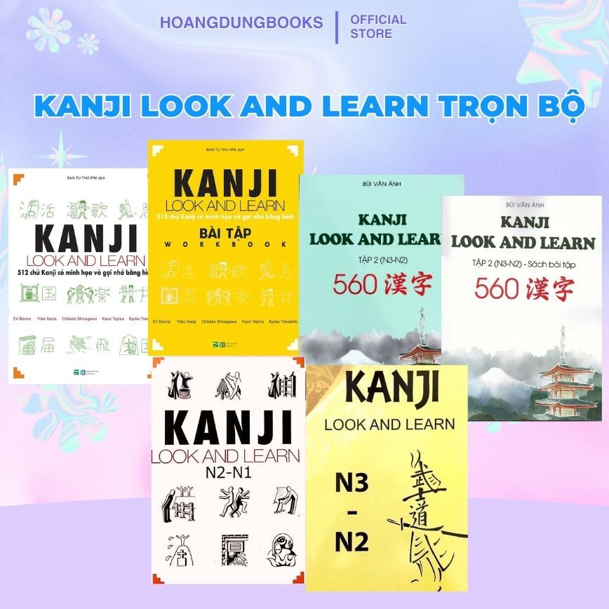 Sách Tiếng Nhật Kanji Look and Learn | Trọn Bộ