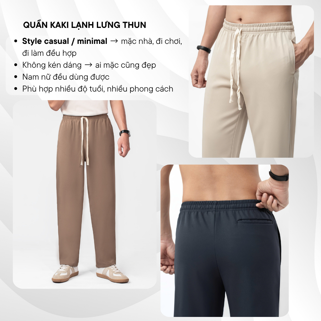 Quần dài nam lưng chun LADOS-4139 chất vải kaki lạnh cao cấp form basic dễ phối đồ phong cách Hàn Quốc | BigBuy360 - bigbuy360.vn