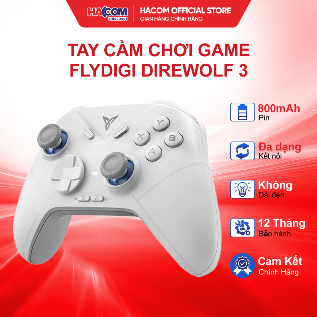 Tay cầm Flydigi Direwolf 3 hỗ trợ Macro, Polling Rate 1000Hz cho Nintendo Switch, PC, Laptop HACOM P
