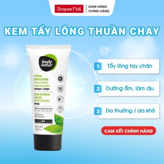 Kem Tẩy Lông Thuần Chay Body Natur Hair Removal Cream Moisturising Normal & Dry Skin 200ml