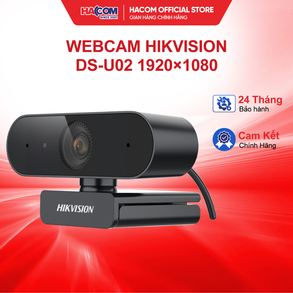 Webcam HIKVISION DS-U02 Thiết Kế Nhỏ Gọn Linh Hoạt Âm Thanh Rõ Ràng - BH 24 Tháng HACOM PC
