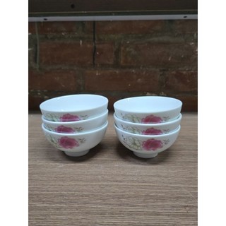 Combo 06 bát cơm, chén cơm hoa anh đào, miệng 11cm, cao 5,5cm