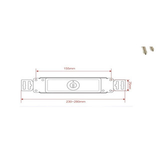 Bộ khoá cửa cuốn cơ Ronghe loại dày 280*25mm