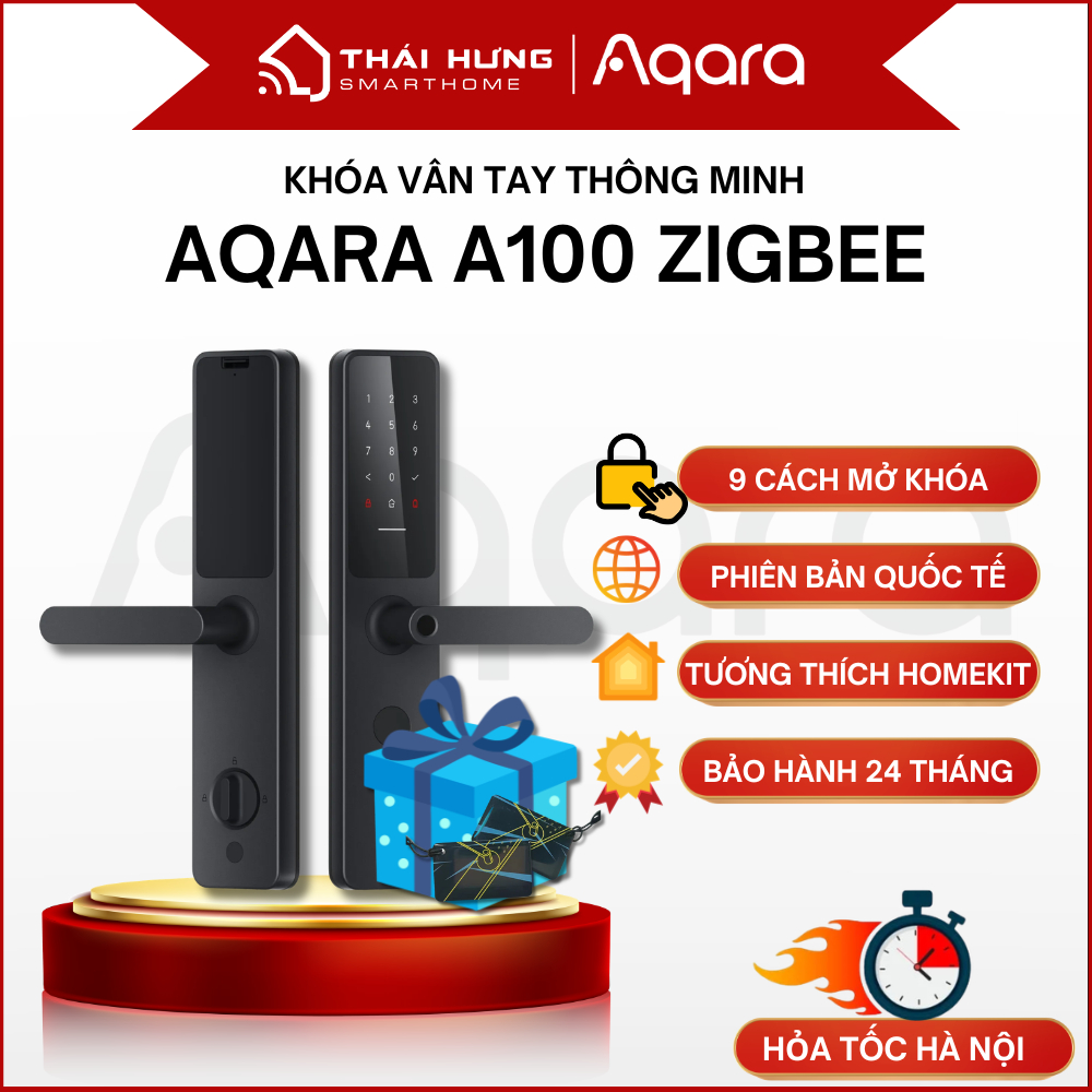 Khóa vân tay thông minh Aqara A100 Zigbee, bản quốc tế, bảo hành 24 tháng