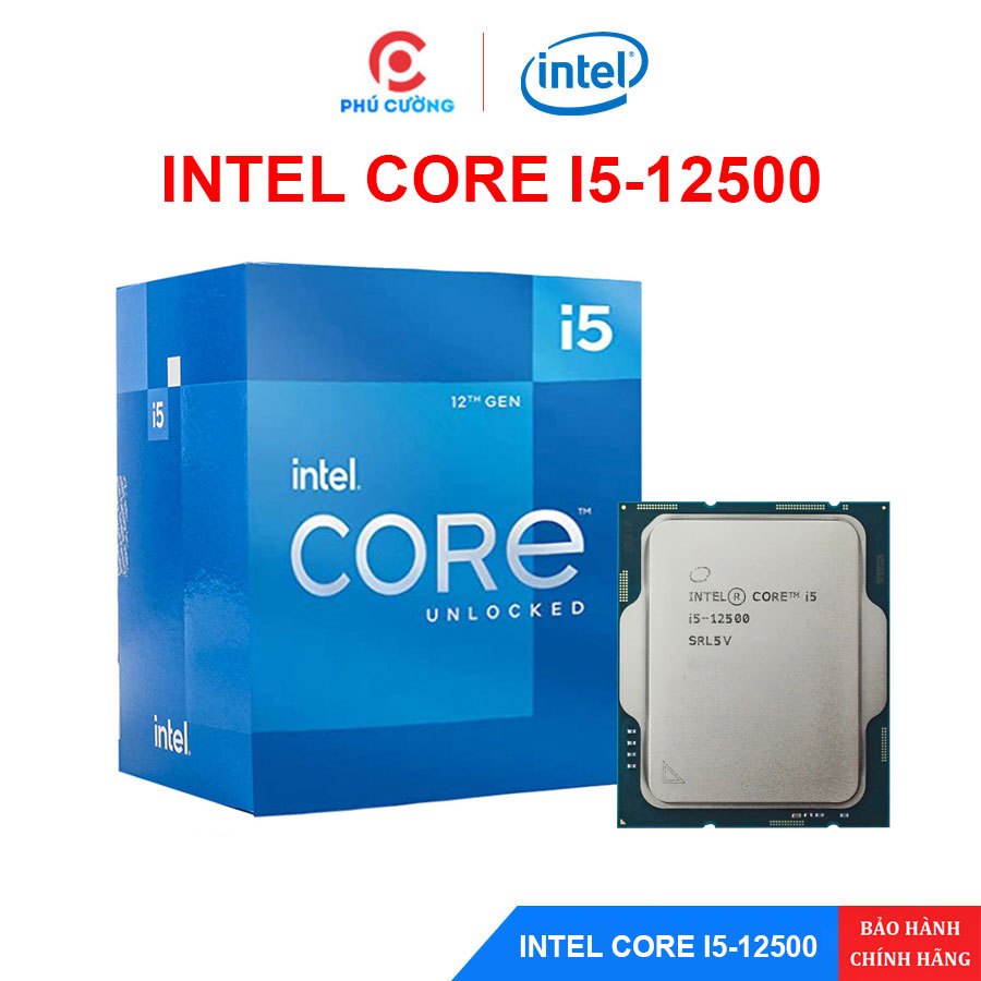 Chip CPU Intel Core i5-12500 | 6 Nhân 12 Luồng | 4.6GHz | Socket LGA 1700 | Đồ Họa UHD 770 Mạnh Mẽ