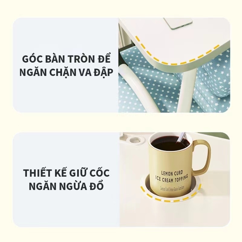 Bàn học mini thông minh có thể gập lại Bàn máy tính,mặt bàn bằng gỗ, có thể sử dụng khi ngồi trên sàn nhà | BigBuy360 - bigbuy360.vn