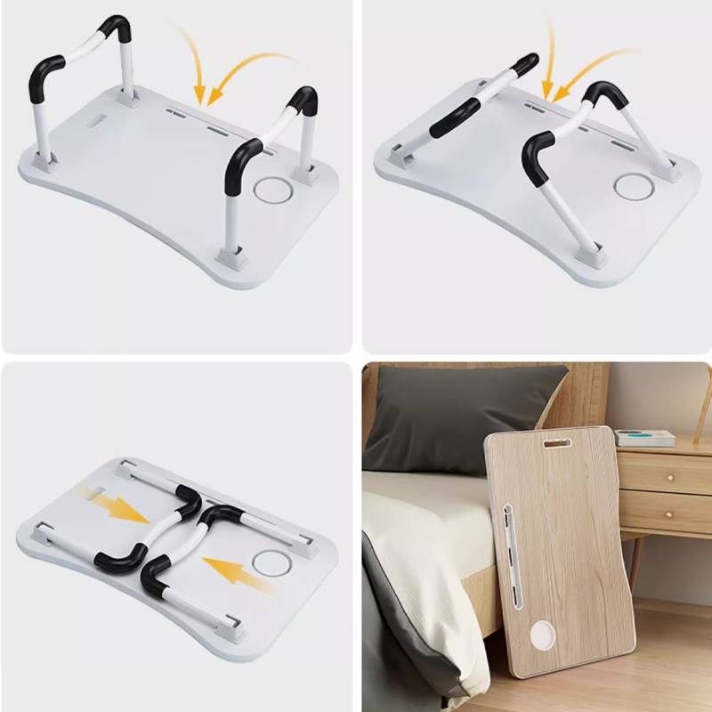 Bàn học mini thông minh có thể gập lại Bàn máy tính,mặt bàn bằng gỗ, có thể sử dụng khi ngồi trên sàn nhà | BigBuy360 - bigbuy360.vn