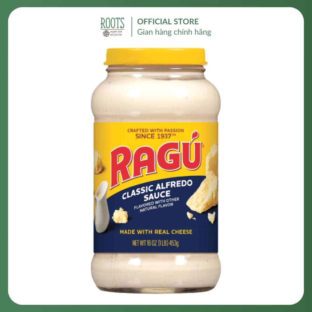 (Ship hỏa tốc) RAGU - Sốt Phô Mai, Classic Alfredo Sauce with Real Cheese, 16 oz (453g)