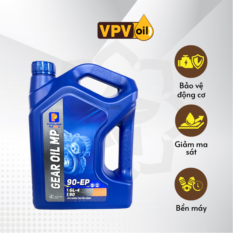 Dầu Cầu Hộp Số Petrolimex GEAR OIL MP 90-EP 4L API GL-4 SAE 90