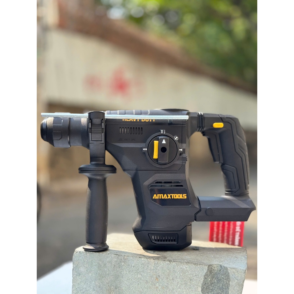 Máy khoan bê tông pin AMAX A3CN28SM – Lực đập 4J siêu mạnh, 3 chế độ chuyên dụng