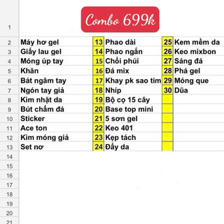 Combo nail , bộ đồ dùng làm nail cá nhân