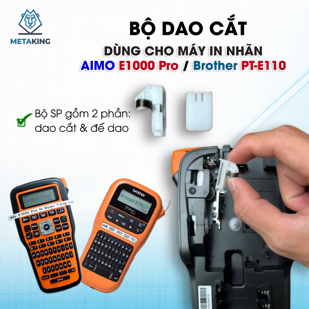 Bộ dao cắt của máy in nhãn cầm tay E1000 Pro, Brother PT-E110